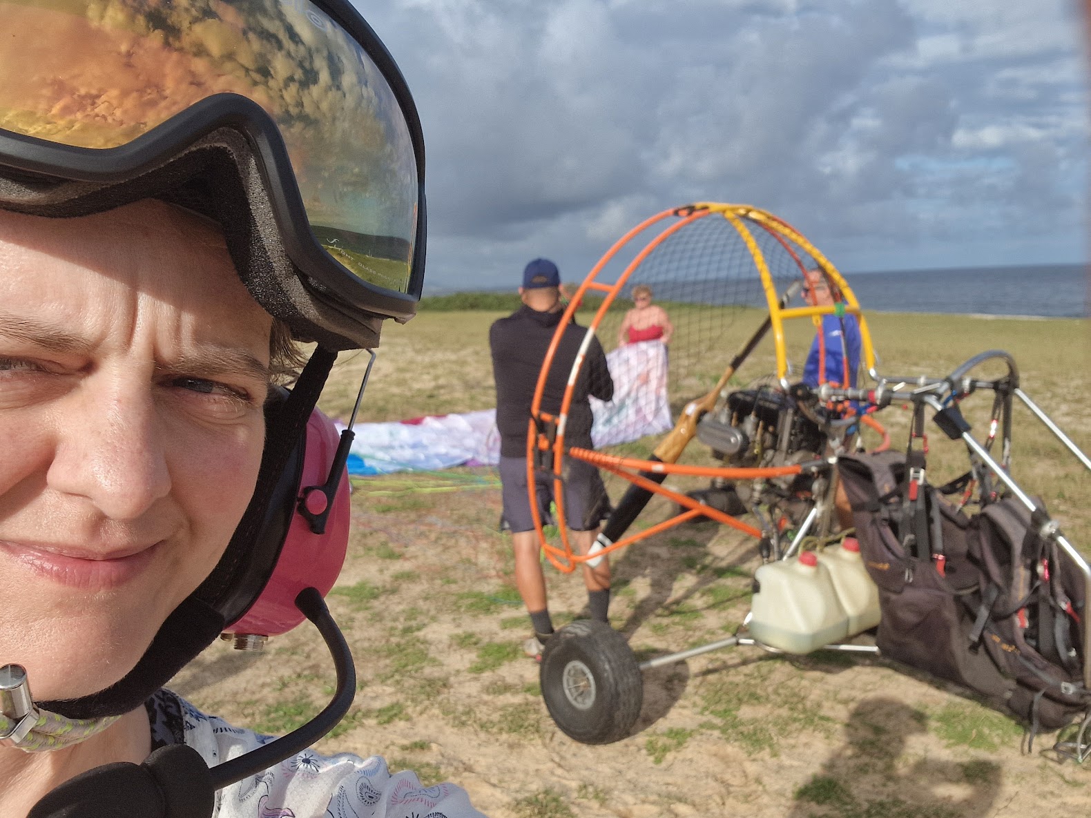 Pilot selfie at beach